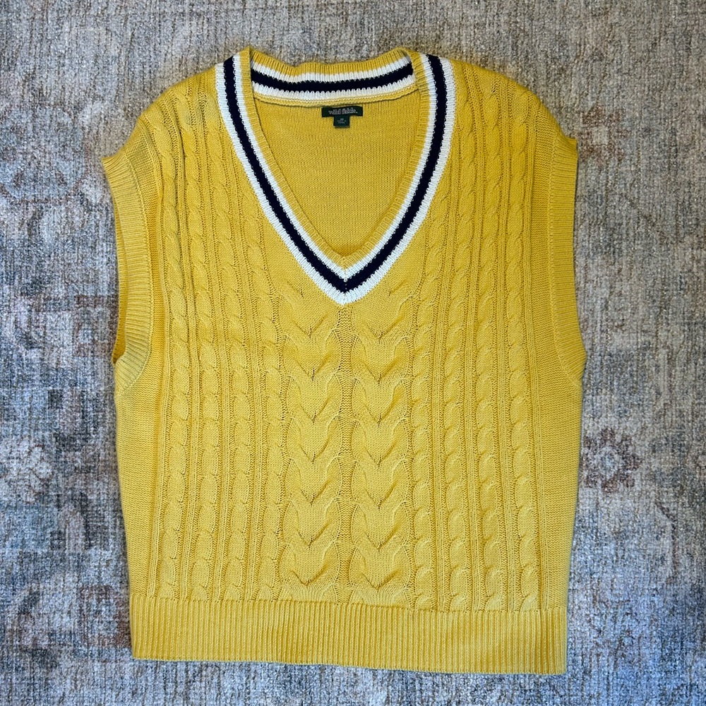 Wild Fable Yellow Sweater Vest XS